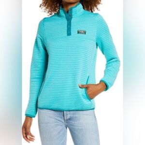 LL Bean Women’s Airlight Knit Pullover, Aqua Heather